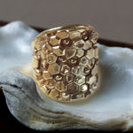 Gold or Silver Statement Saddle Ring - Hemera - Dainty London