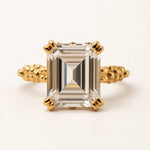 Gold or Silver Vermeil White Topaz Gemstone Ring - Merrow - Dainty 