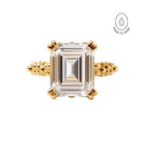 Gold or Silver Vermeil White Topaz Gemstone Ring - Merrow - Dainty London