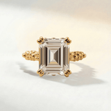 Gold or Silver Vermeil White Topaz Gemstone Ring - Merrow - Dainty London