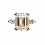Gold or Silver Vermeil White Topaz Gemstone Ring - Merrow - Dainty London