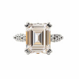 Gold or Silver Vermeil White Topaz Gemstone Ring - Merrow - Dainty London
