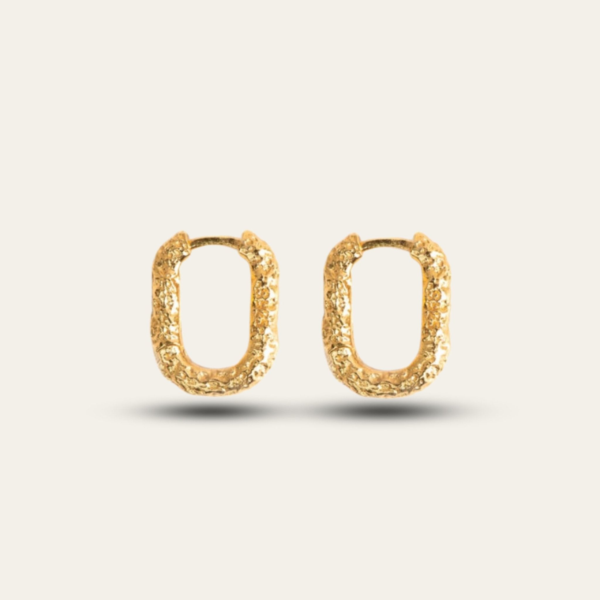 Gold Rockpool Hoops - Everyday Earrings- Ocean Beach Jewellery- Dainty London