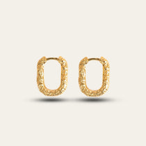 Gold Rockpool Hoops - Everyday Earrings- Ocean Beach Jewellery- Dainty London