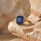 Gold Sapphire Ring - Layla - Dainty London
