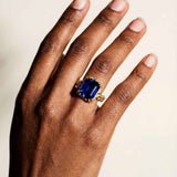 Gold Sapphire Ring - Layla - Dainty London