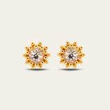 Gold Seren Studs - Dainty London