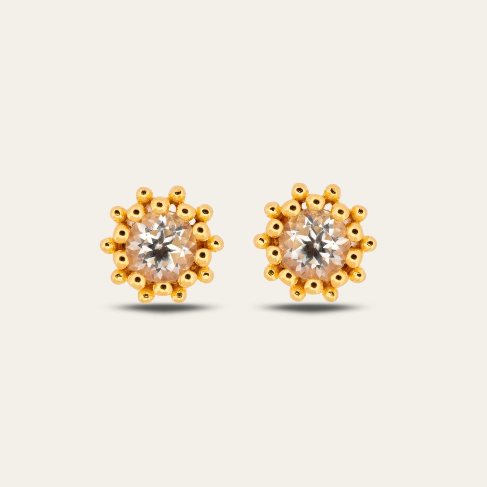 Gold Seren Studs - Dainty London