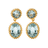 Gold Sky Blue Topaz Aurelia Earrings - Dainty London