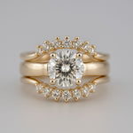 Gold Solitaire Diamond Ring - The Mina Ring - Dainty London