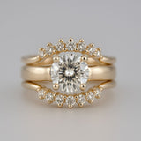 Gold Solitaire Diamond Ring - The Mina Ring - Dainty London