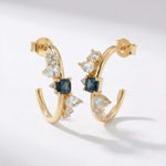 Gold Topaz Gemstone Zaria Earrings - Dainty London