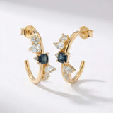Gold Topaz Gemstone Zaria Earrings - Dainty London