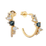 Gold Topaz Gemstone Zaria Earrings - Dainty London