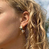 Gold Topaz Gemstone Zaria Earrings - Dainty London