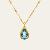 Gold Vermeil Blue Topaz Necklace - Aurelia - Dainty London