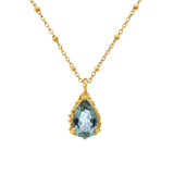 Gold Vermeil Blue Topaz Necklace - Aurelia - Dainty London