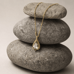 Gold Vermeil Green Quartz Necklace - Alba - Dainty London