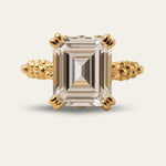 Gold Vermeil White Topaz Gemstone Ring - Merrow - Dainty London