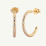 star jewellery, celestial hoop earrings, white topaz earrings, gold hoop earrings, dainty jewellery, birthday gift for her, special occasion jewelry, minimalist hoops, cosmic inspired earrings, handcrafted jewelry, sterling silver hoops, gift for women, anniversary earrings