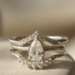 Half Halo Diamond Ring - The Doris Ring - Dainty London