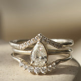 Half Halo Diamond Ring - The Doris Ring - Dainty London