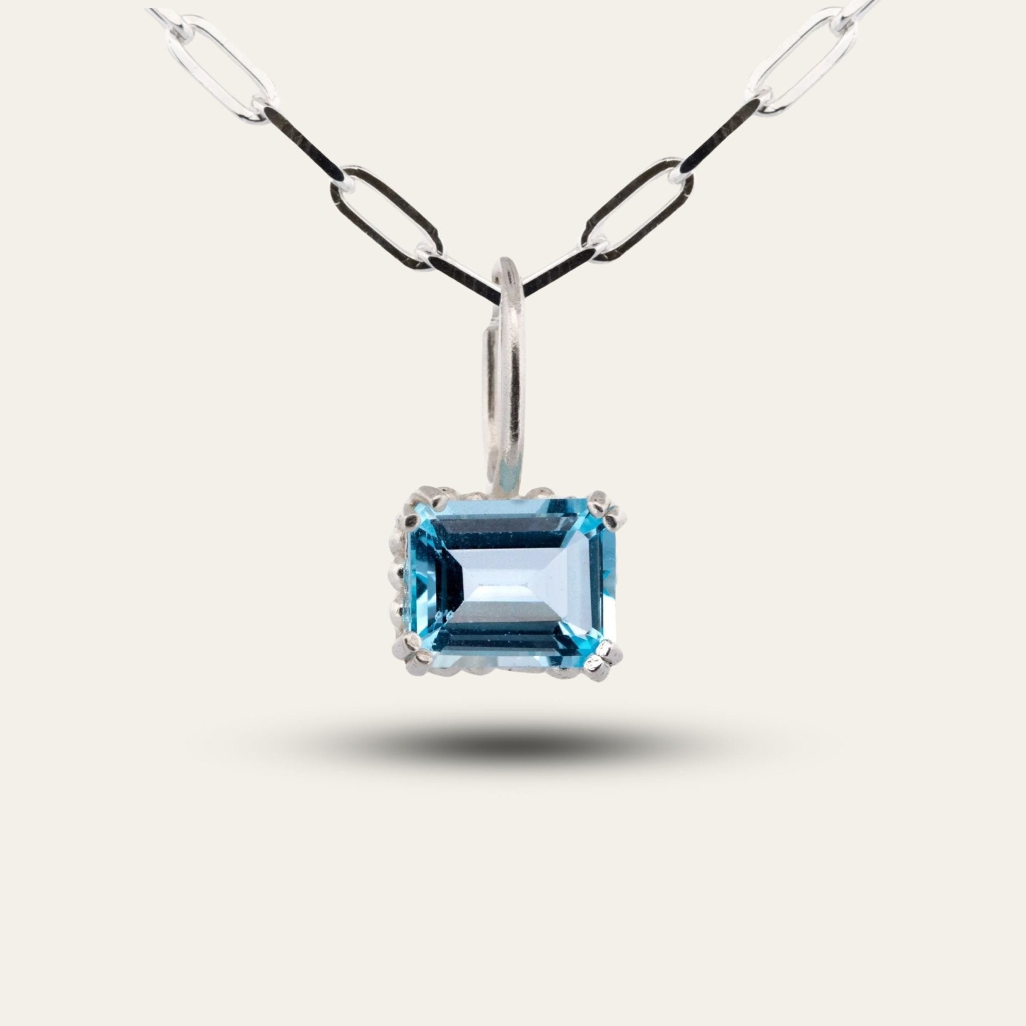 Large Silver Astrid Necklace - British luxury pendant necklace- Dainty London