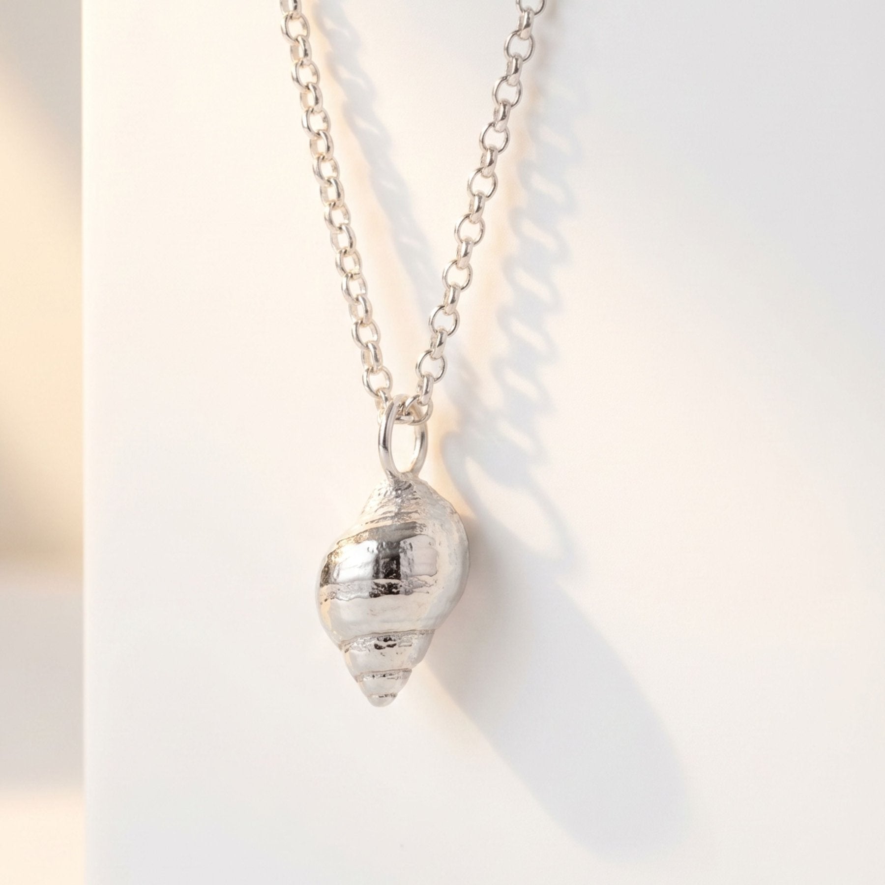 seashell necklace, ocean jewelry, shell pendant, silver coastal jewellery, nature inspired gift, beach lover gift, sustainable silver, Cornwall inspired, handcrafted necklace, seaside jewelry, marine life gift, beach day accessories, eco-friendly jewelry