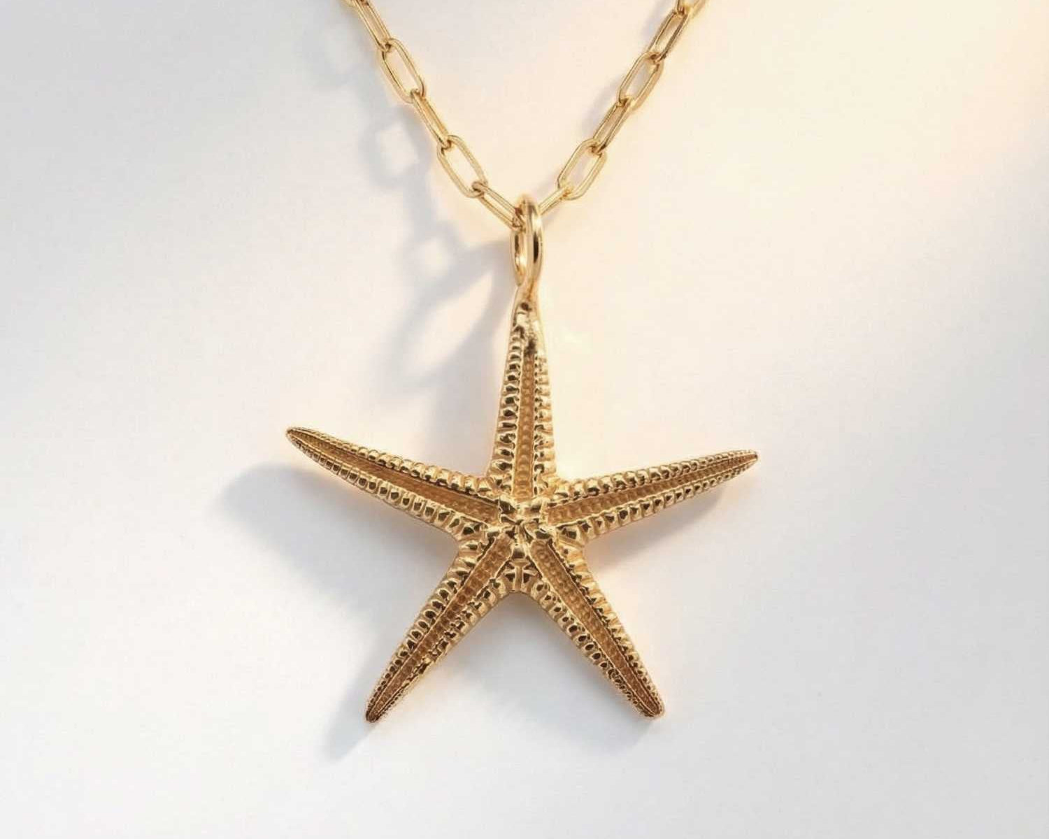 Maxi Gold Starfish Necklace - Dainty London