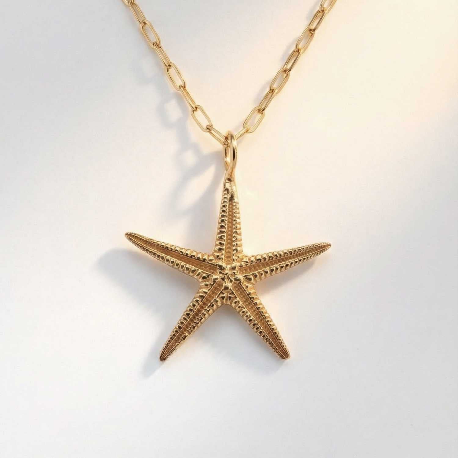 Maxi Gold Starfish Necklace - Dainty London
