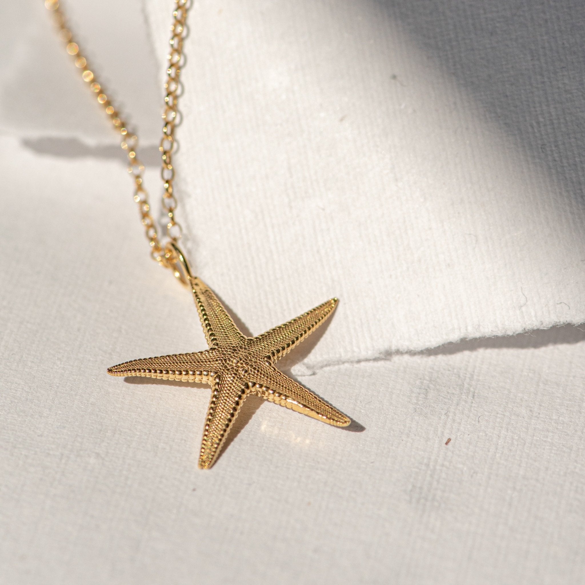 Maxi Gold Starfish Necklace - Dainty London