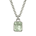 Maxi Silver Green Quartz Necklace - Giselle - Dainty London