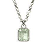 Maxi Silver Green Quartz Necklace - Giselle - Dainty London