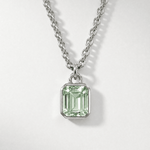 Maxi Silver Green Quartz Necklace - Giselle - Dainty London green quartz necklace, ocean-inspired jewellery, sterling silver pendant, beach jewellry gift, coastal jewelry, milestone gift, anniversary gift, birthday jewelry, sea glass necklace, statement jewellery, handmade silver jewelry, ocean lover gift, unique artisan jewelry