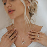 Maxi Silver Starfish Necklace - Ocean Inspired Jewellery - Mermaidcore - Dainty London