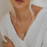 Maxi Silver Starfish Necklace - Ocean Inspired Jewellery - Mermaidcore - Dainty London