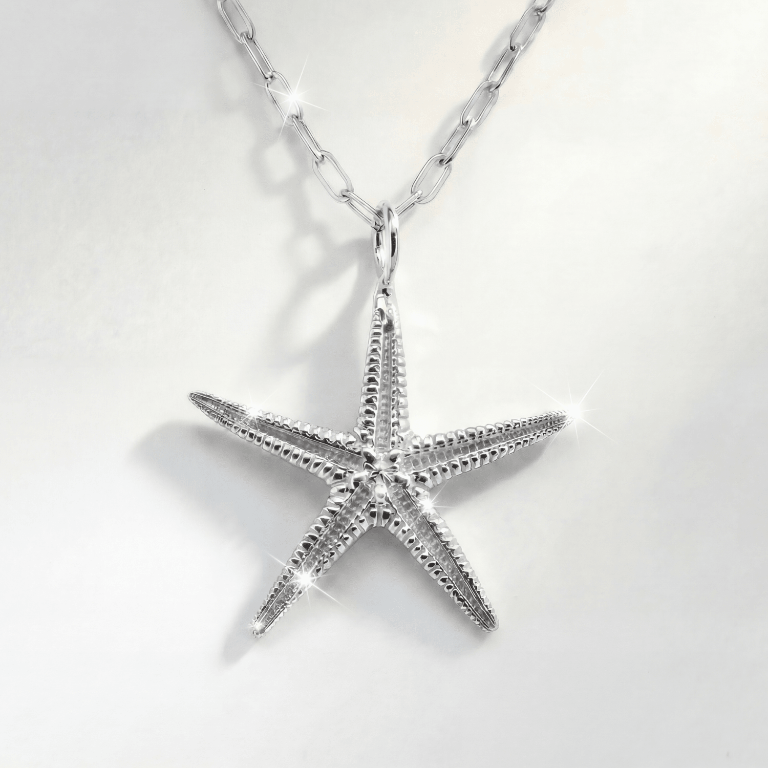 Maxi Silver Starfish Necklace - Dainty London