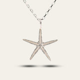 Maxi Silver Starfish Necklace - Ocean Inspired Jewellery - Mermaidcore - Dainty London