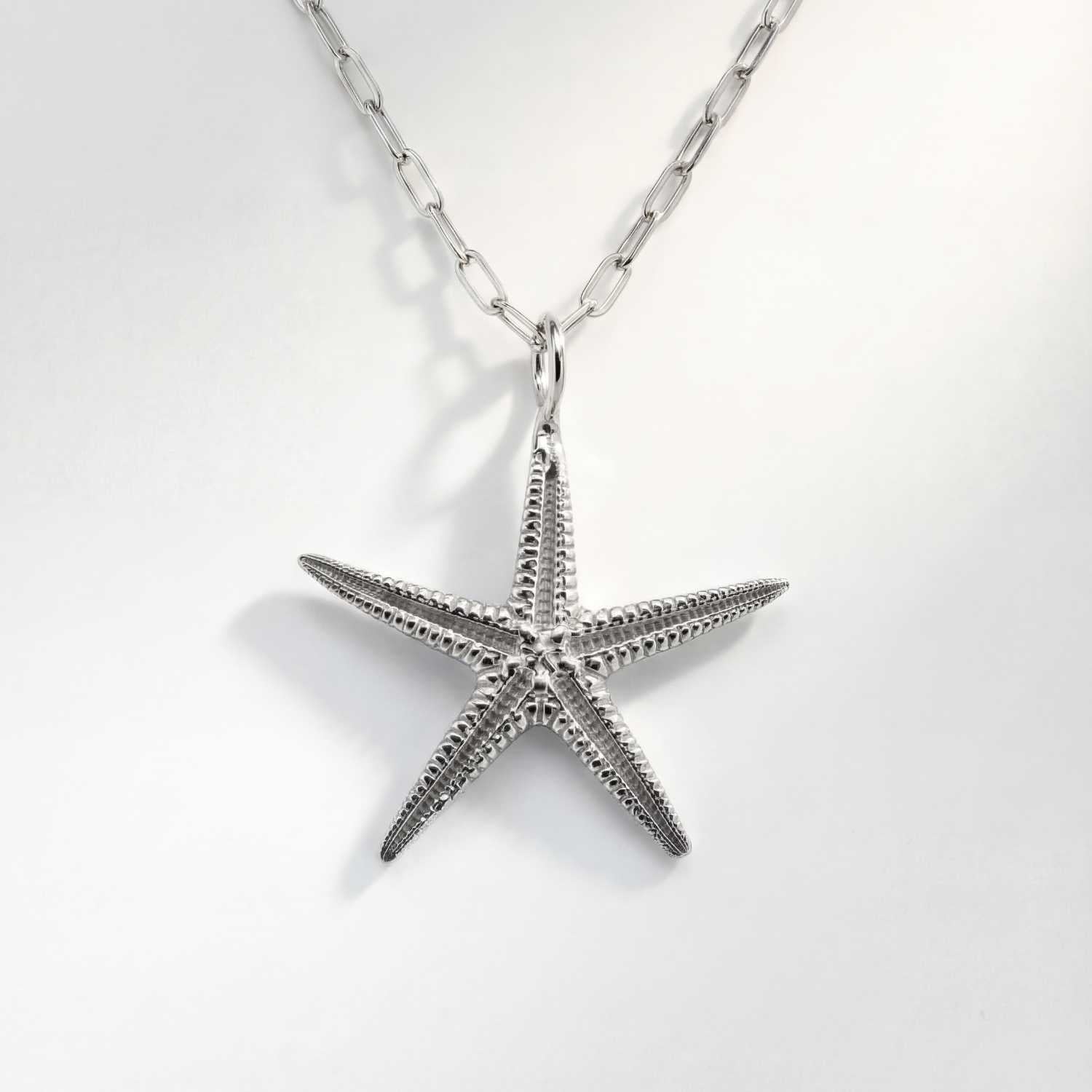 Maxi Silver Starfish Necklace - Dainty London