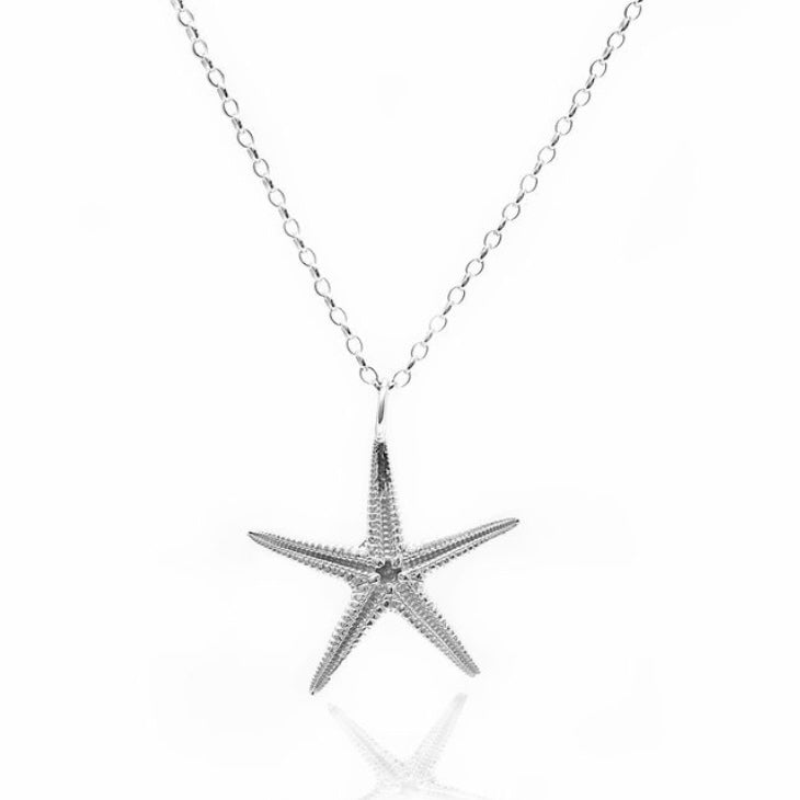 Maxi Silver Starfish Necklace - Dainty London