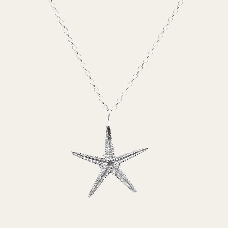 Maxi Silver Starfish Necklace - Ocean Inspired Jewellery - Mermaidcore - Dainty London