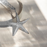 Maxi Silver Starfish Necklace - Ocean Inspired Jewellery - Mermaidcore - Dainty London