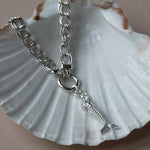 Maxi Zennor Mermaid Silver Necklace - Ocean Mermaidcore Jewellery - Dainty London