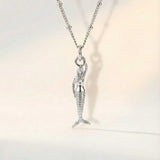 Mini Mermaid Silver Necklace - Zennor - Dainty London