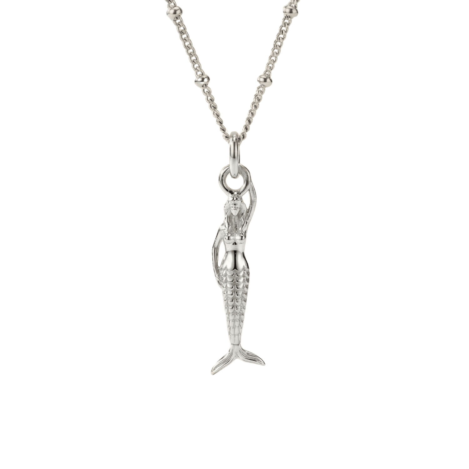 Mini Mermaid Silver Necklace - Zennor - Dainty London