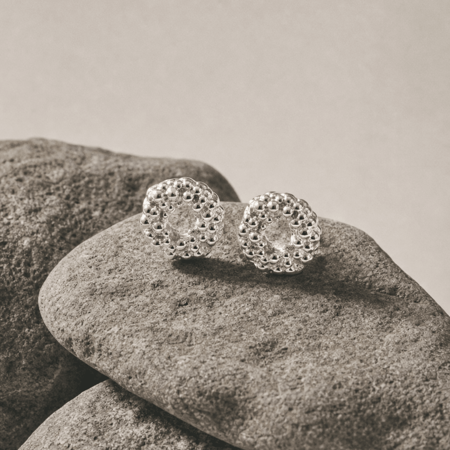Mini Ocean Inspired Barnacle Hoops - Dainty London
