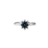 Mini Silver Zaria ring with barnacles and London Blue Topaz - Dainty London