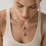 Solid 9ct yellow gold limpet seashell necklace with 1.5cm pendant on an 18 inch chain, handcrafted coastal fine jewellery by Dainty London