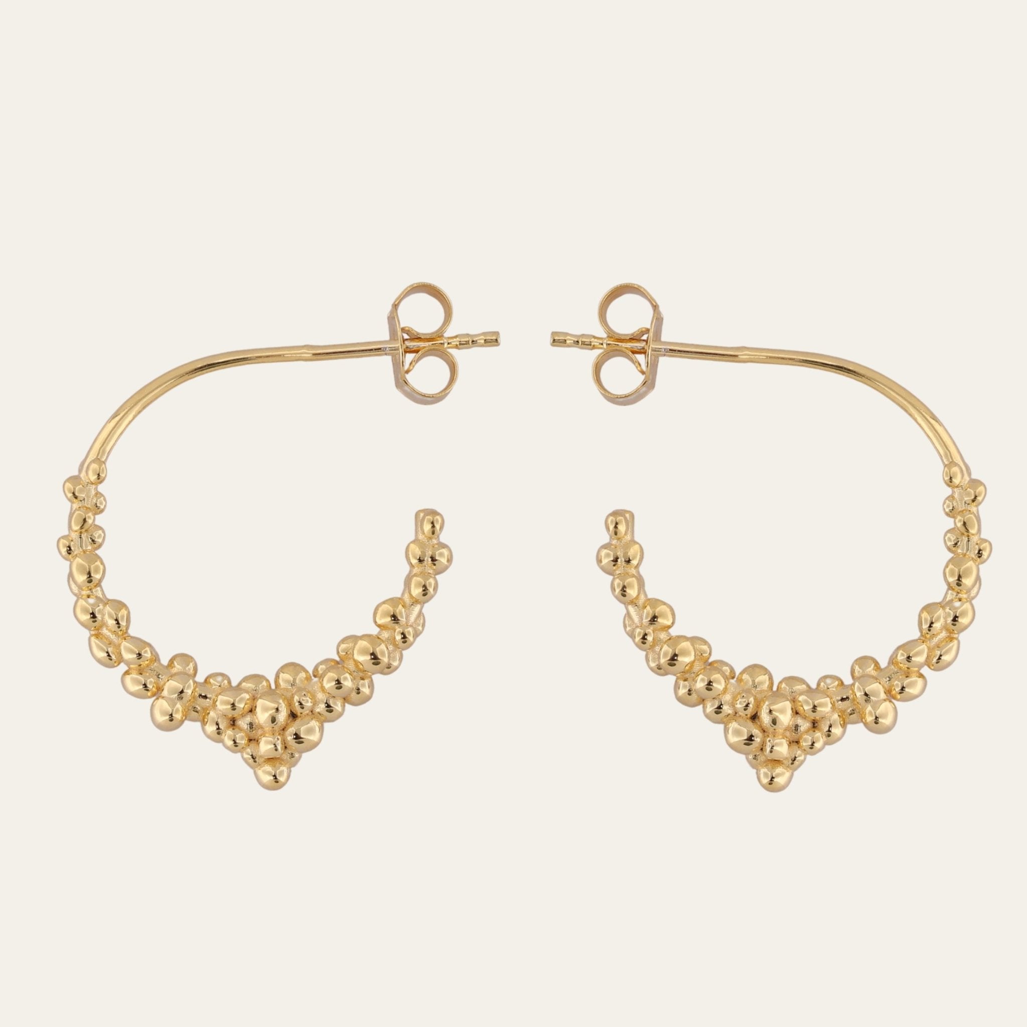 Gold Nyx Hoops - Sustainable Luxury Hoop Earrings - Dainty London