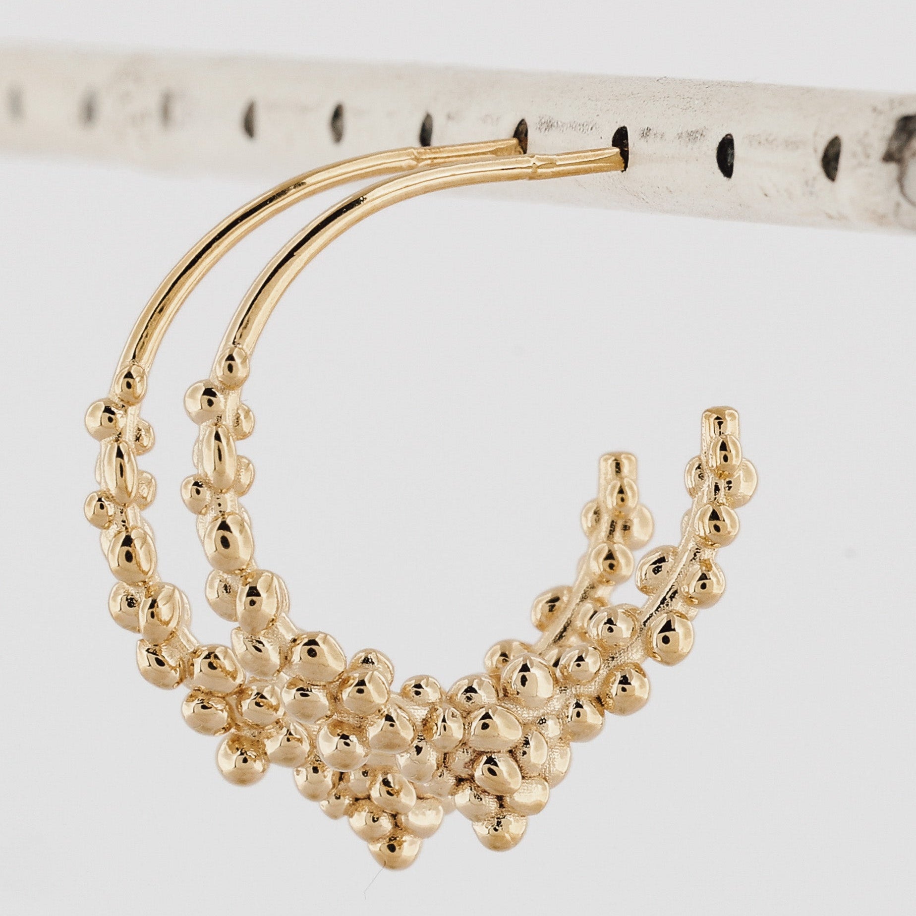 Gold Nyx Hoops - Sustainable Luxury Hoop Earrings - Dainty London